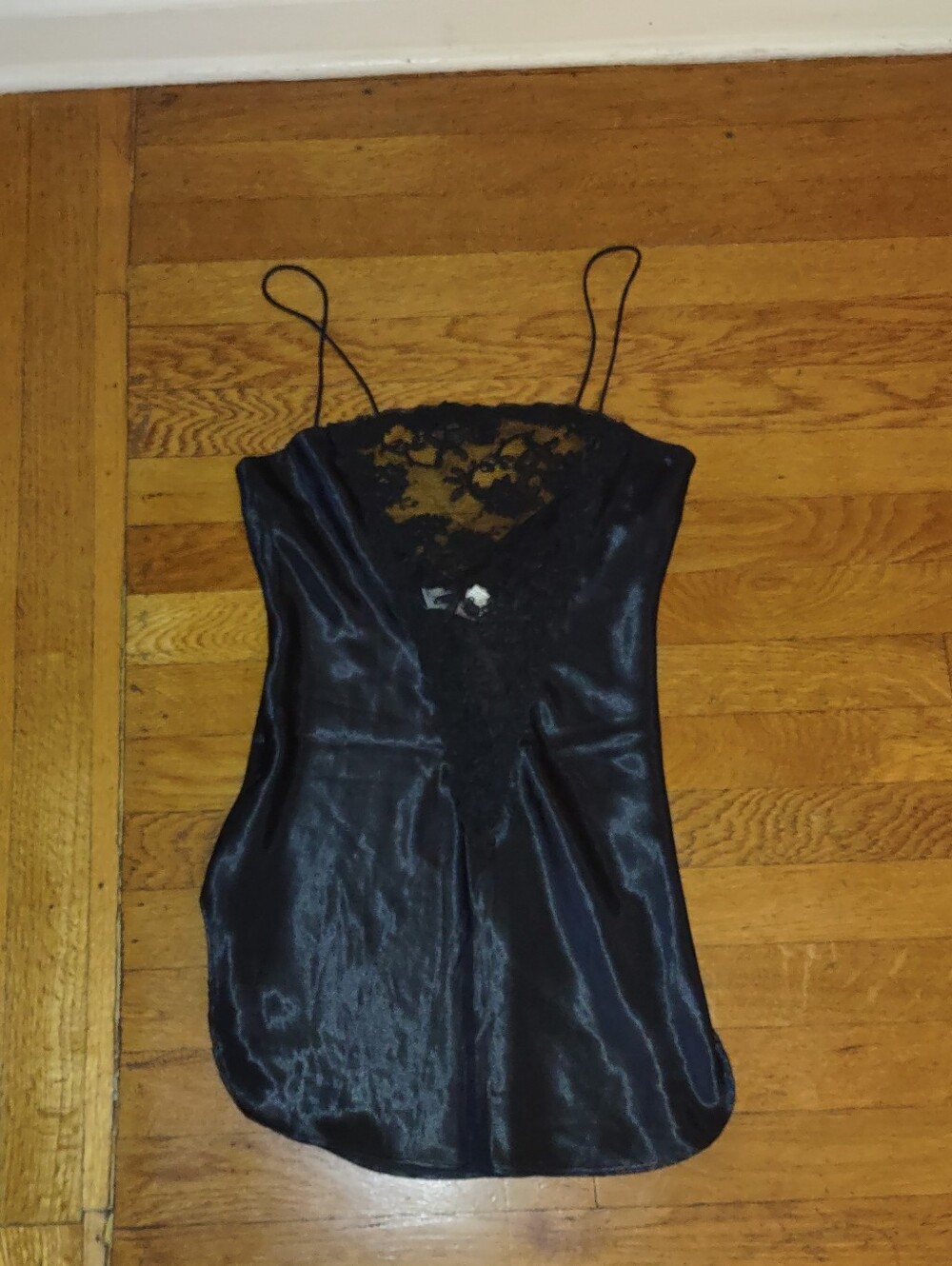 victoria's secret vintage gold label lacy slip dress size petite (small)